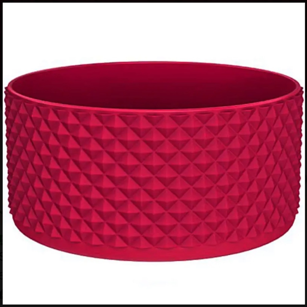 Silicone Red Textured Bumper Boot Cover For Tumblers